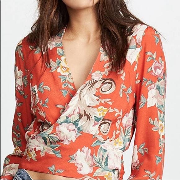 ROLLA'S Tops - Rolla’s Delilah Floral Wrap Top in Rococo L